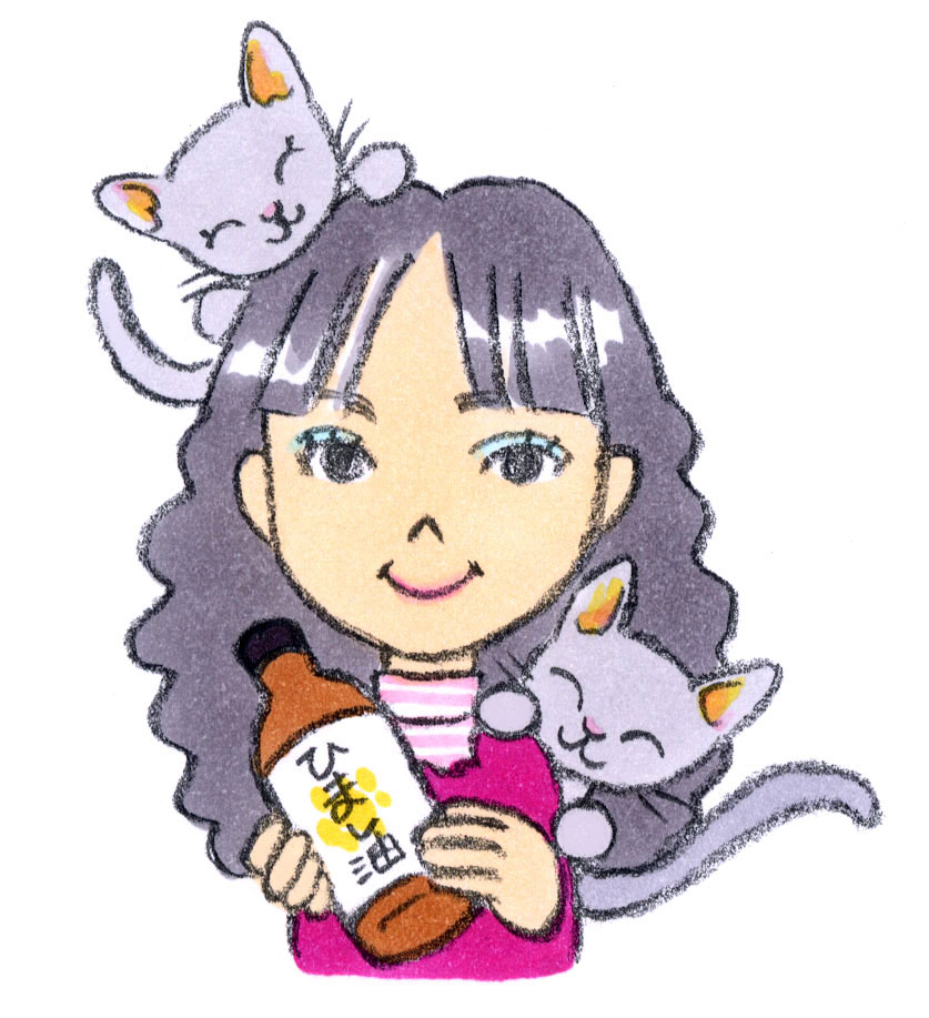 ミツダ名刺のイラスト（光田さんとニコフク）